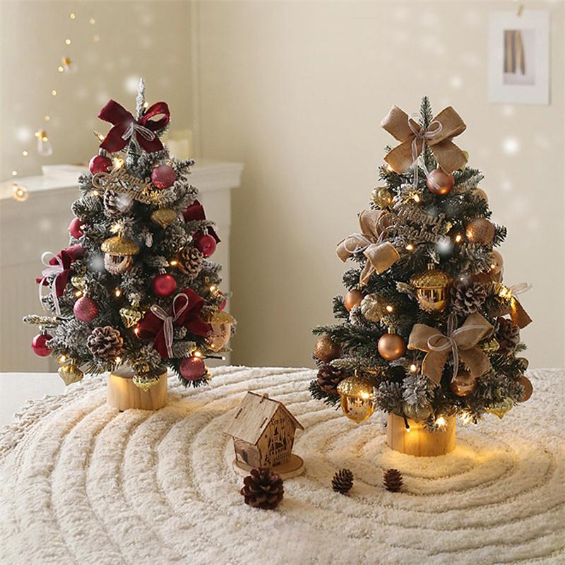 送料無料 クリスマスツリー 45cm ミニサイズ 卓上 クリスマス飾り LEDイルミネーション オーナメント 簡単な組立品 飾り 部屋 商店 プレ