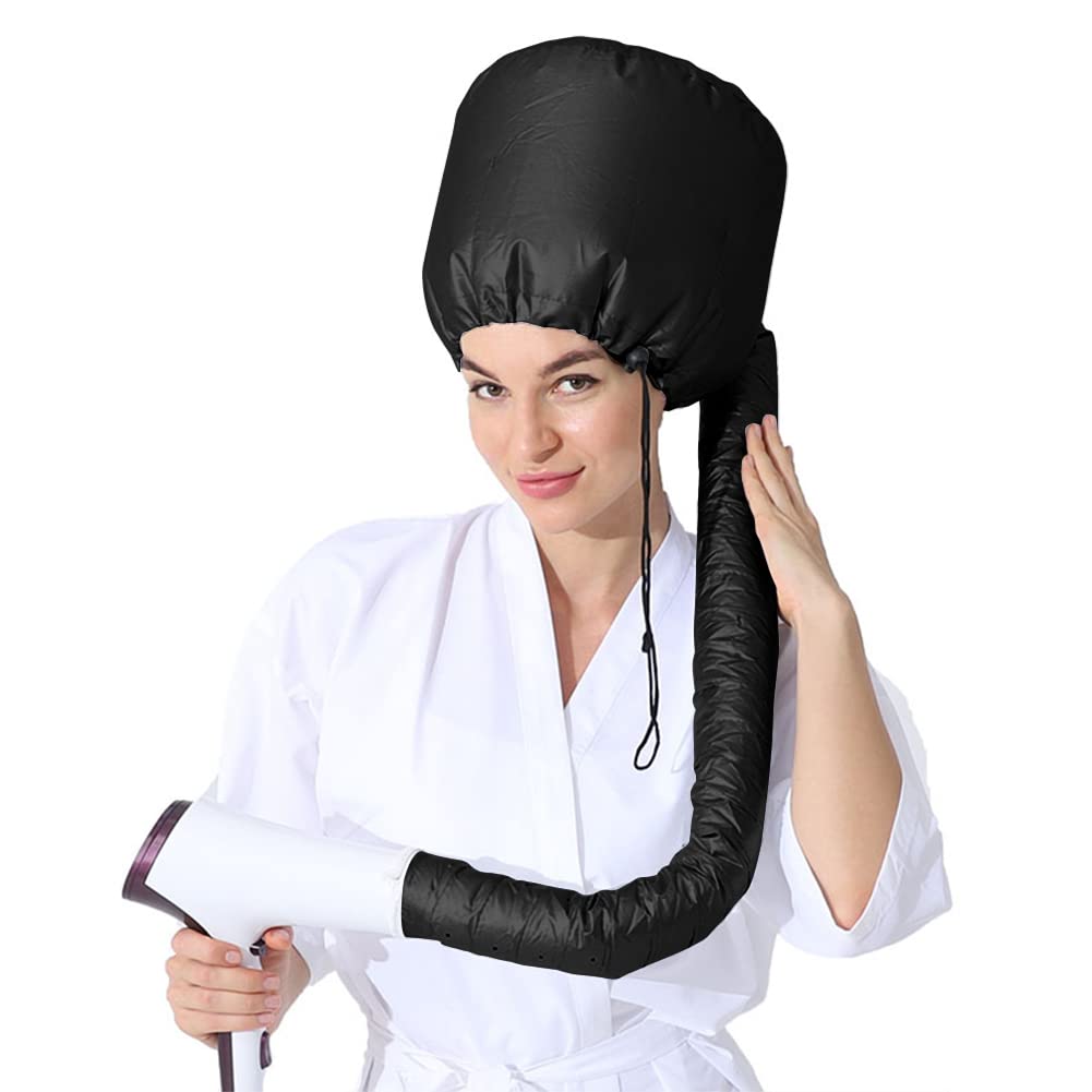 ドライヤー ボンネット ヘアドライキャップ 髪の毛 乾かす 帽子 ヘアキャップ ドライヤー 温風乾燥キャップ サイズ調整 簡単使用