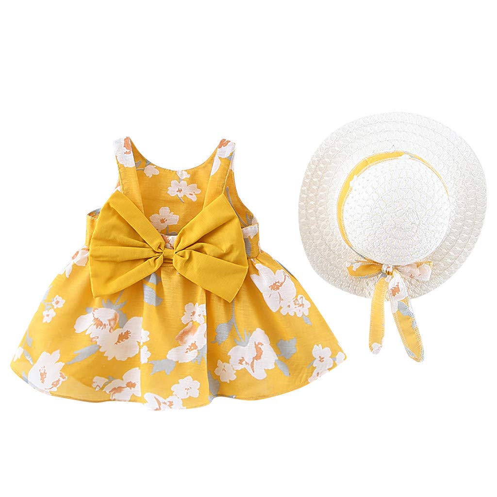 スカート ベビー服 女の子 夏服 韓国 子供服 ワンピース キッズ 花柄 スカート 帽子 セット 夏 赤ちゃん 服 フォーマル ワンピース リボン チュチュドレス プリンセス ガールズワンピース